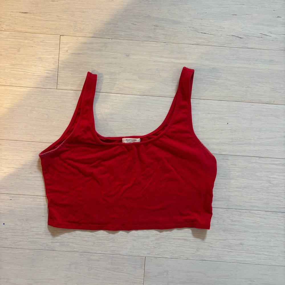 Heart & Hips Bold Red Tank Top